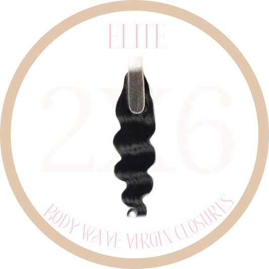ELITE VIRGIN 2X6 BODY WAVE CLOSURES